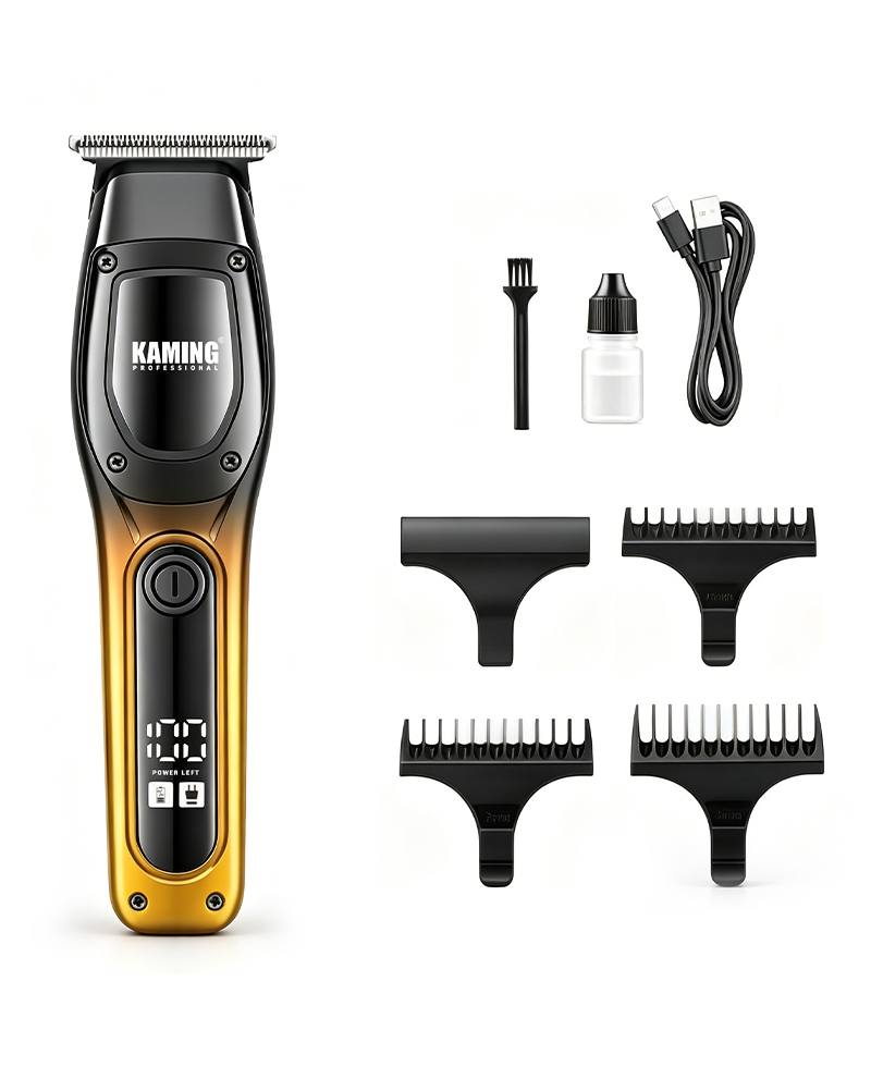 Kaming1711 Ny elektrisk hårklippare för män Zero Gap Digital Display 7000 RPM detaljtrimmer Cross Border Trade